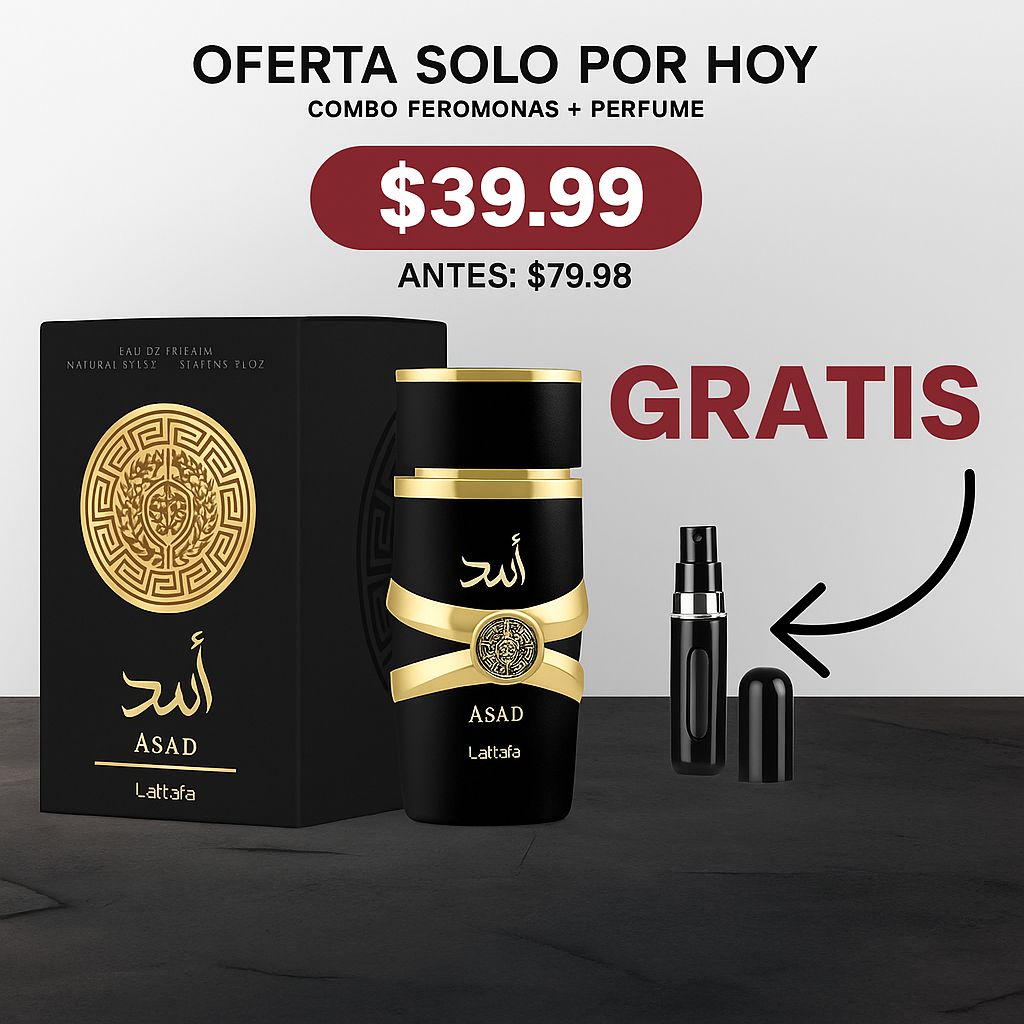 Perfume Asad Lattafa 100ML + Feromonas + Envío GRATIS